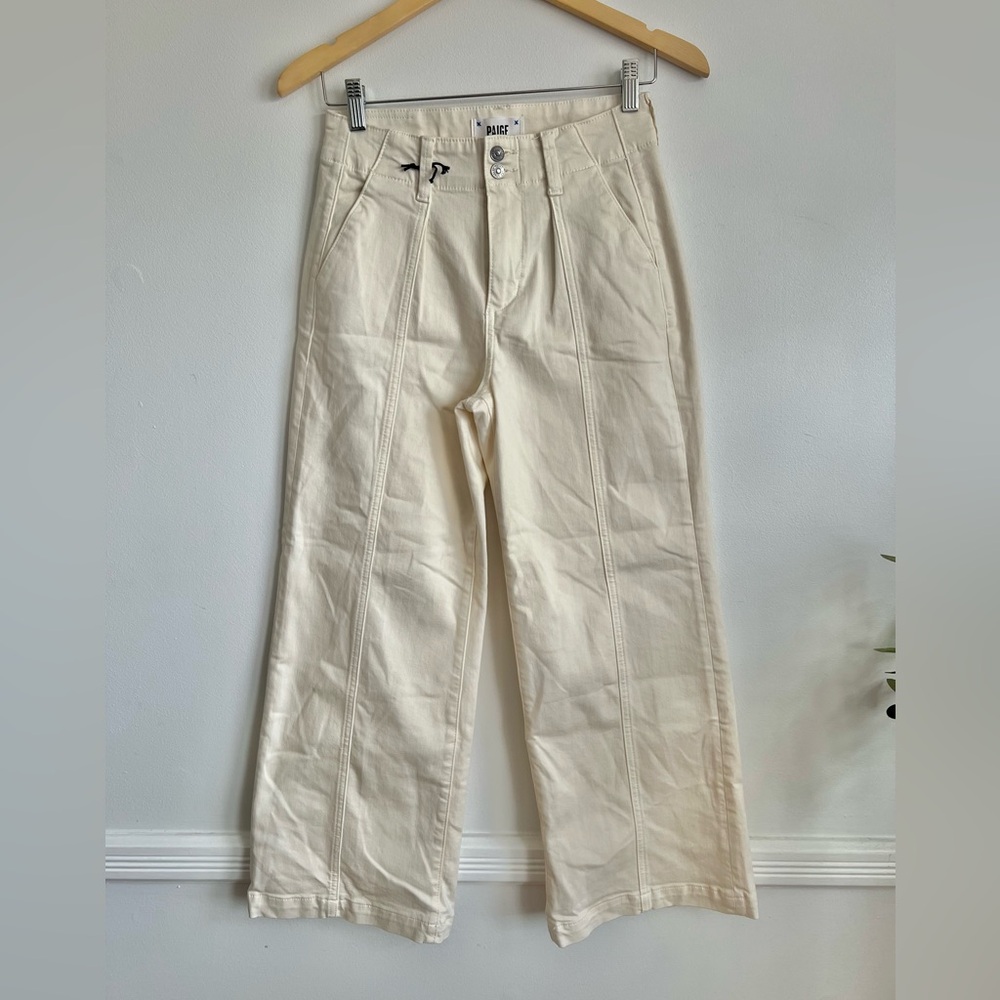 PAIGE - Brooklyn High-Rise Crop Wide-Leg Jeans - Picture 6 of 10